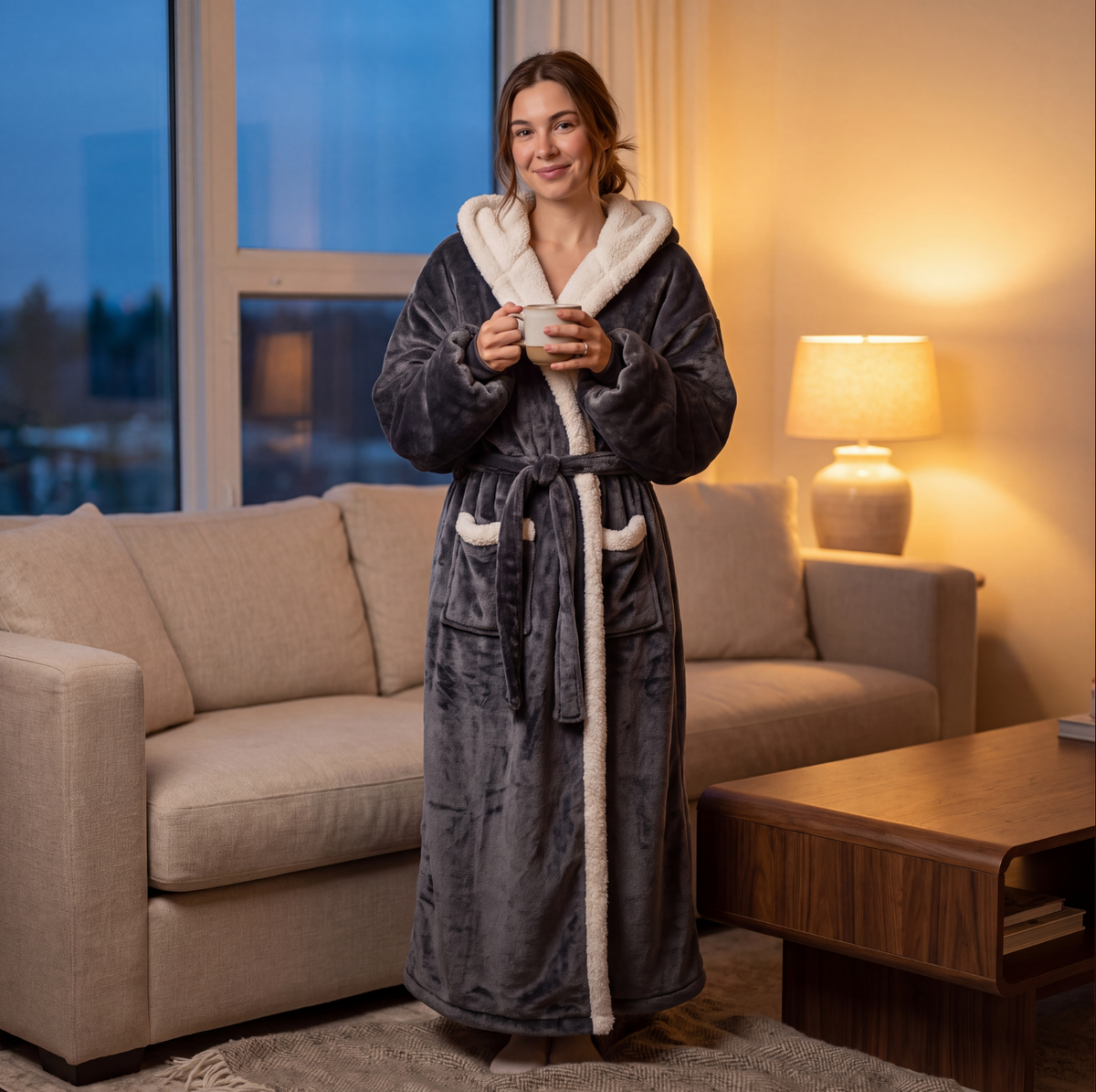 Cozy Heated Sherpa Robe