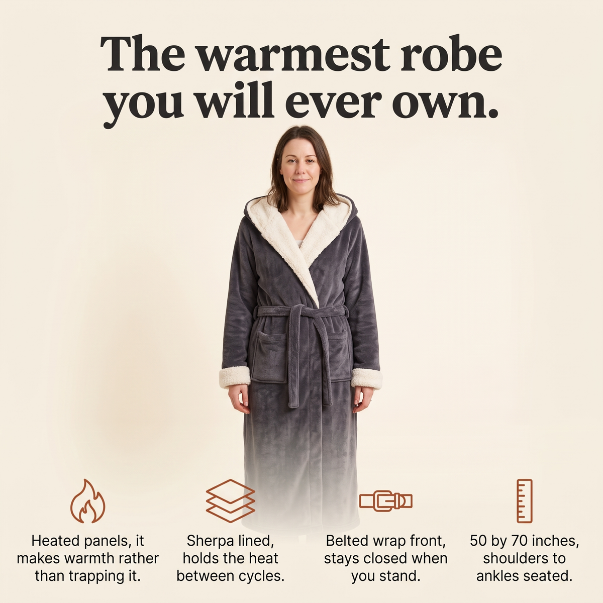 Cozy Heated Sherpa Robe