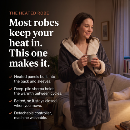 Cozy Heated Sherpa Robe